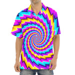 Twisted Spiral Moving Optical Illusion Aloha Shirt