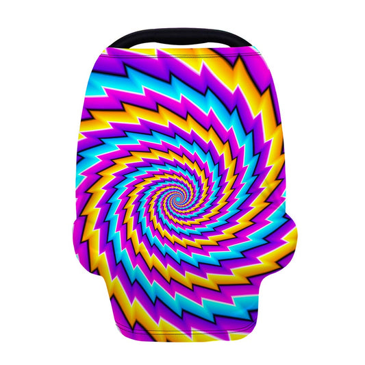 Twisted Spiral Moving Optical Illusion Baby Seat Cover