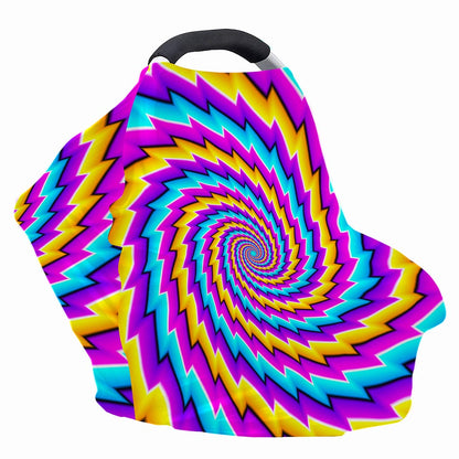 Twisted Spiral Moving Optical Illusion Baby Seat Cover