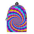 Twisted Spiral Moving Optical Illusion School Backpack