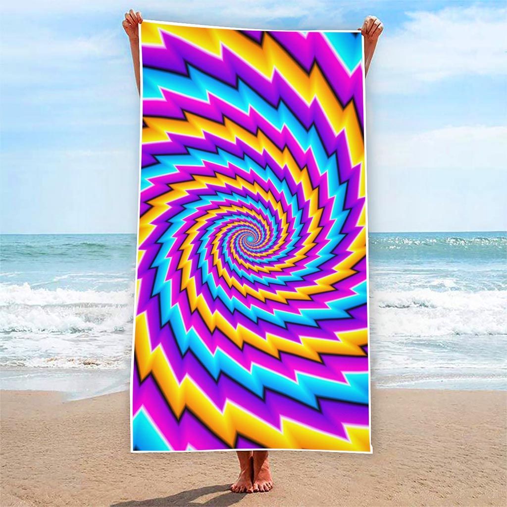 Twisted Spiral Moving Optical Illusion Beach Towel
