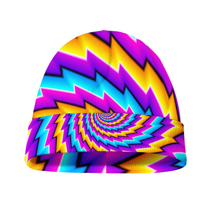 Twisted Spiral Moving Optical Illusion Beanie