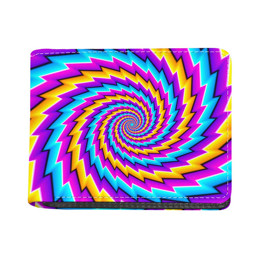 Twisted Spiral Moving Optical Illusion Bifold Wallet