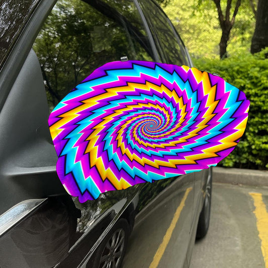 Twisted Spiral Moving Optical Illusion Car Side Mirror Covers