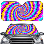 Twisted Spiral Moving Optical Illusion Car Windshield Sun Shade