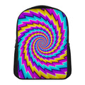 Twisted Spiral Moving Optical Illusion Casual Backpack