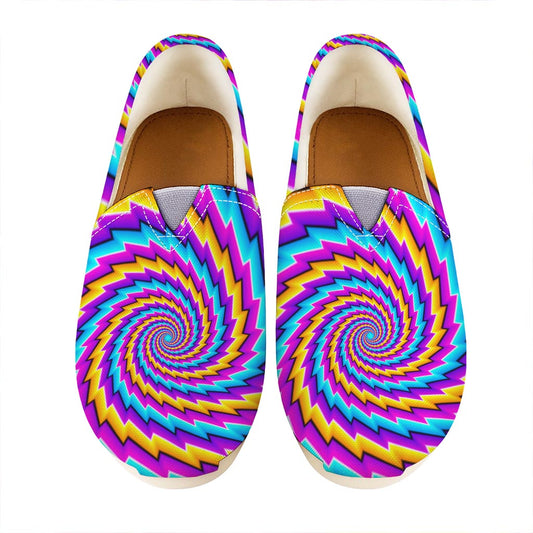 Twisted Spiral Moving Optical Illusion Casual Shoes