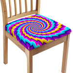 Twisted Spiral Moving Optical Illusion Chair Cushion Cover