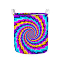 Twisted Spiral Moving Optical Illusion Collapsible Laundry Basket