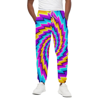 Twisted Spiral Moving Optical Illusion Cotton Pants
