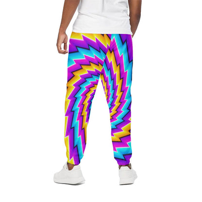 Twisted Spiral Moving Optical Illusion Cotton Pants