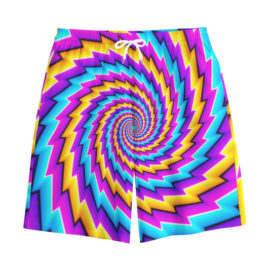 Twisted Spiral Moving Optical Illusion Cotton Shorts