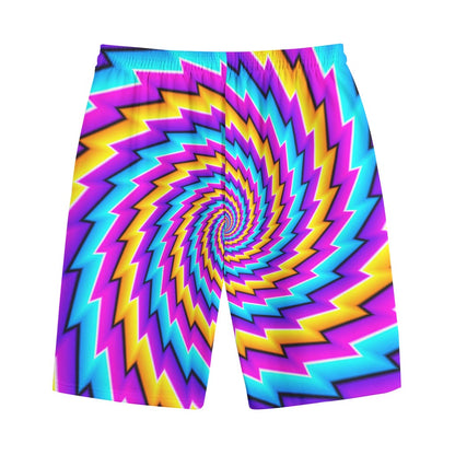 Twisted Spiral Moving Optical Illusion Cotton Shorts