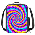 Twisted Spiral Moving Optical Illusion Crossbody Lunch Bag