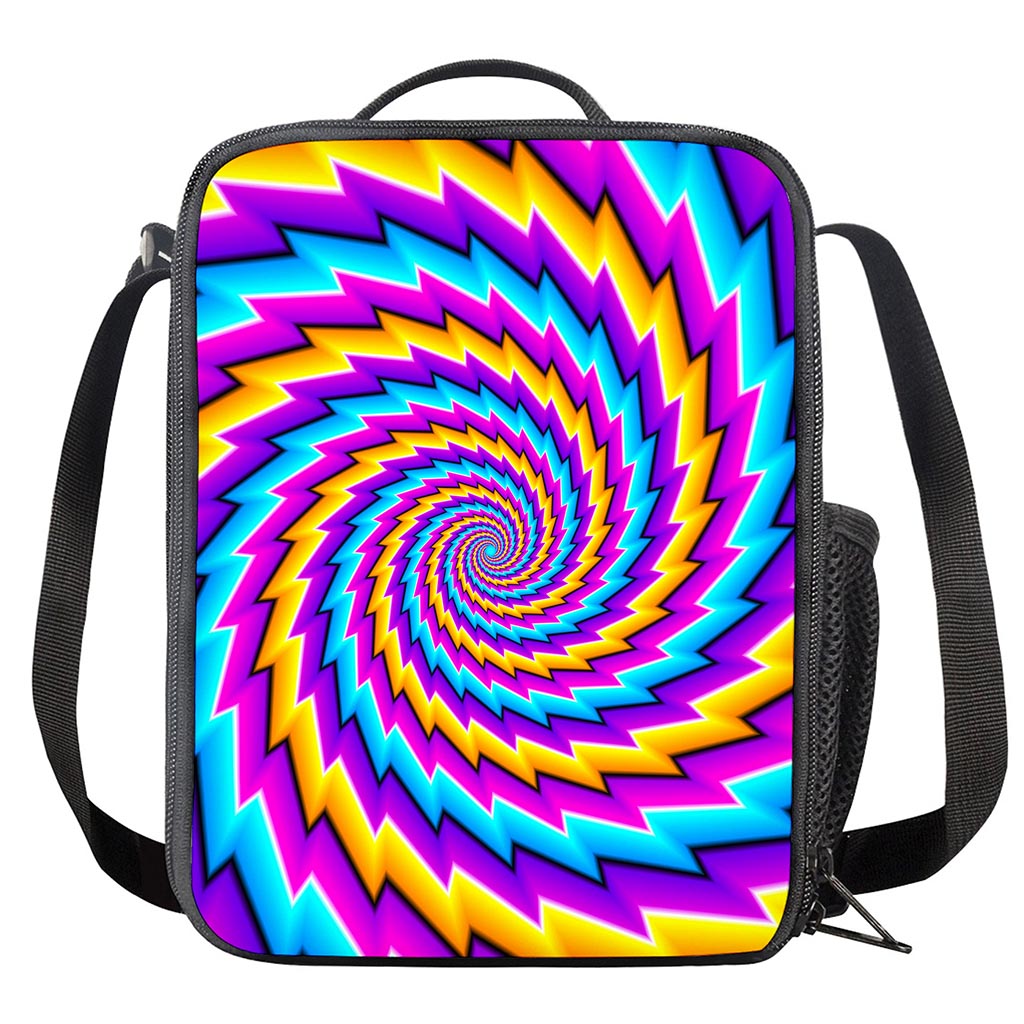 Twisted Spiral Moving Optical Illusion Crossbody Lunch Bag