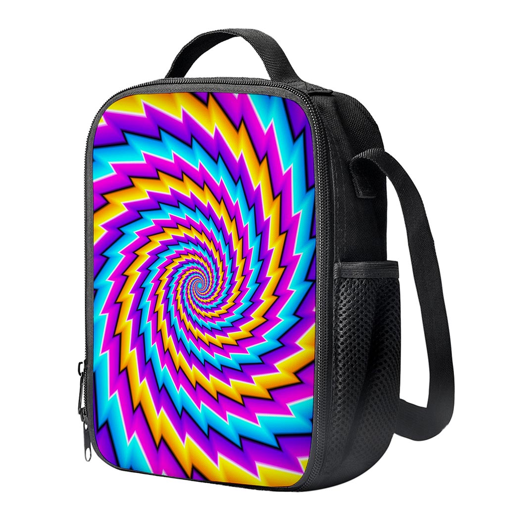 Twisted Spiral Moving Optical Illusion Crossbody Lunch Bag