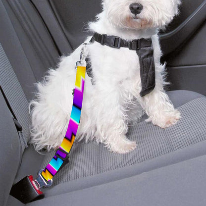 Twisted Spiral Moving Optical Illusion Dog Seat Belt