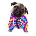Twisted Spiral Moving Optical Illusion Dog Zip Up Hoodie