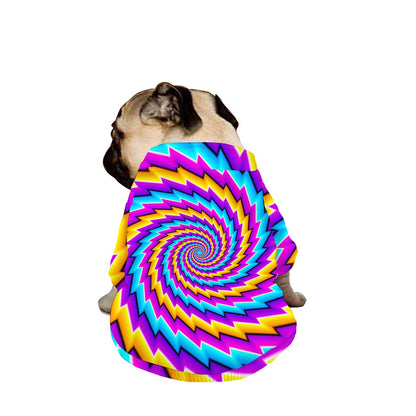 Twisted Spiral Moving Optical Illusion Dog Zip Up Jacket