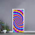 Twisted Spiral Moving Optical Illusion Door Sticker