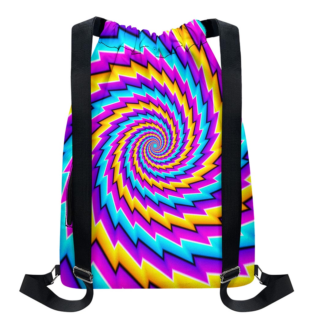 Twisted Spiral Moving Optical Illusion Drawstring Backpack