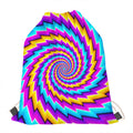 Twisted Spiral Moving Optical Illusion Drawstring Bag