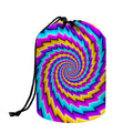 Twisted Spiral Moving Optical Illusion Drawstring Makeup Bag