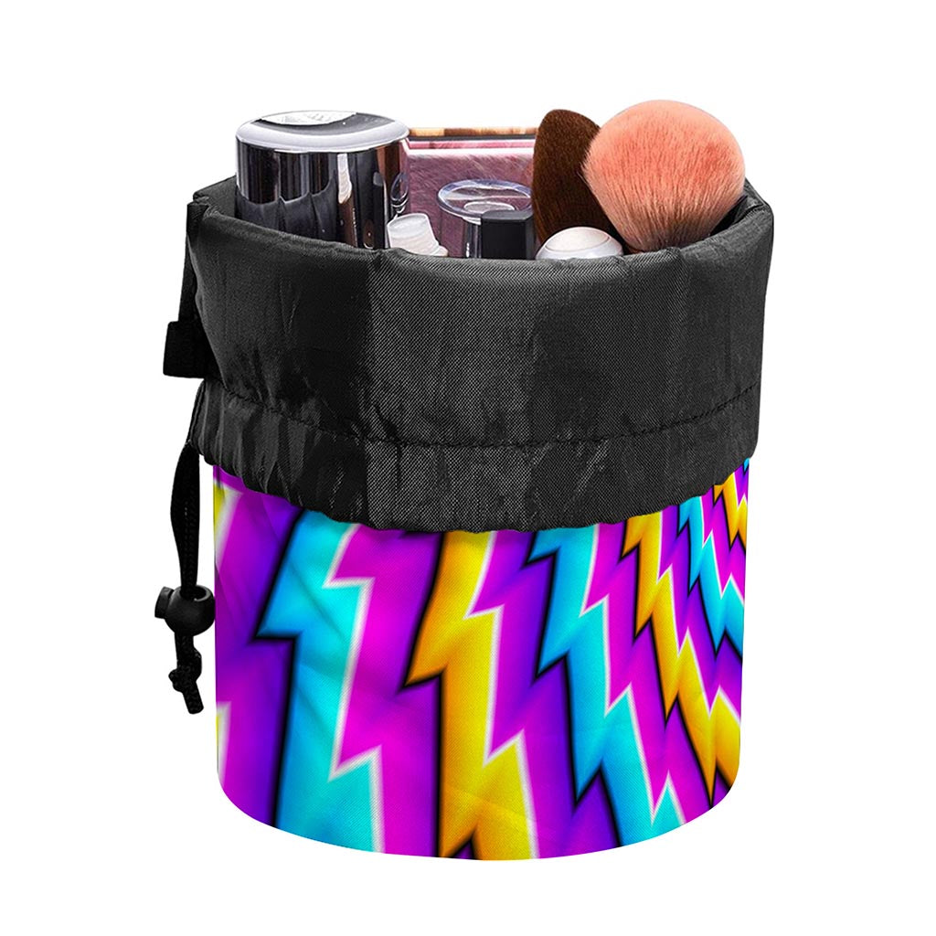 Twisted Spiral Moving Optical Illusion Drawstring Makeup Bag