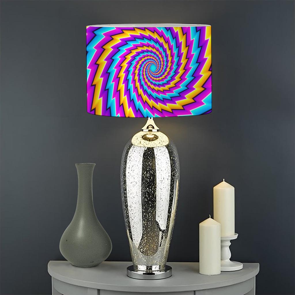 Twisted Spiral Moving Optical Illusion Drum Lamp Shade