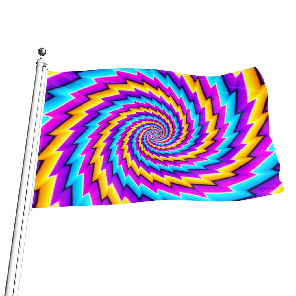 Twisted Spiral Moving Optical Illusion Flag
