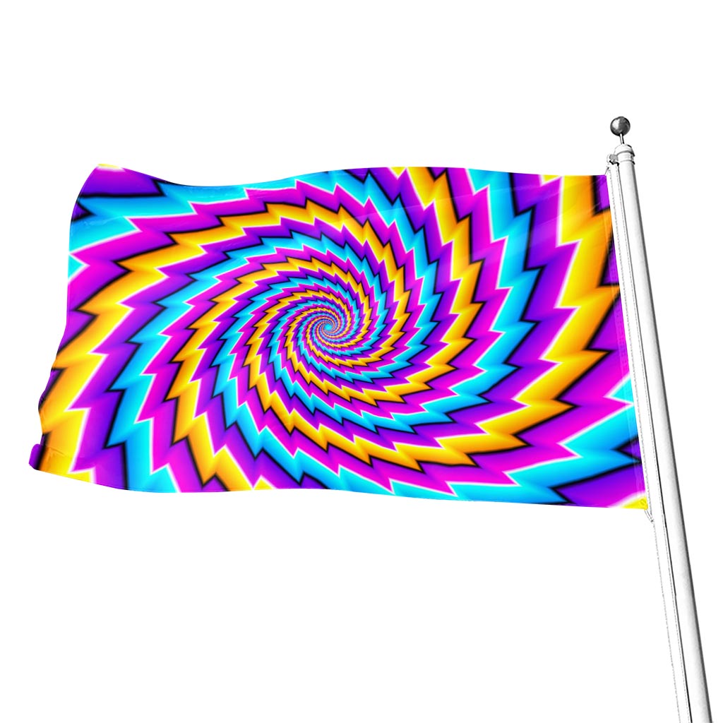 Twisted Spiral Moving Optical Illusion Flag