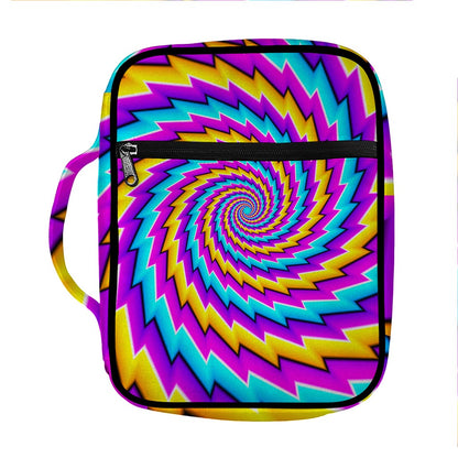Twisted Spiral Moving Optical Illusion Front Pocket Bible Bag