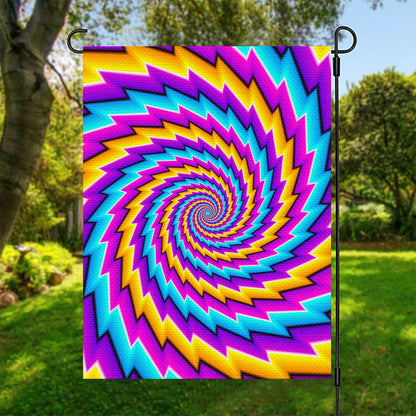 Twisted Spiral Moving Optical Illusion Garden Flag