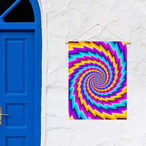 Twisted Spiral Moving Optical Illusion Garden Flag