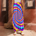 Twisted Spiral Moving Optical Illusion Harem Pants