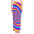 Twisted Spiral Moving Optical Illusion High Slit Maxi Skirt
