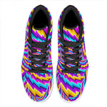 Twisted Spiral Moving Optical Illusion High Top Leather Sneakers