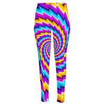 Twisted Spiral Moving Optical Illusion High-Waisted Pocket Leggings