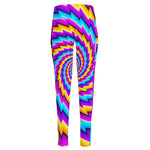 Twisted Spiral Moving Optical Illusion High-Waisted Pocket Leggings
