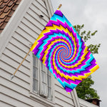 Twisted Spiral Moving Optical Illusion House Flag