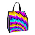 Twisted Spiral Moving Optical Illusion Insulated Lunch Tote