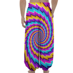 Twisted Spiral Moving Optical Illusion Lantern Pants