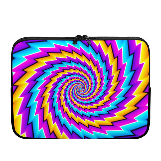 Twisted Spiral Moving Optical Illusion Laptop Sleeve