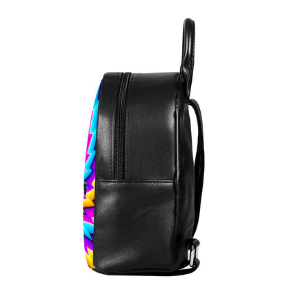 Twisted Spiral Moving Optical Illusion Leather Backpack