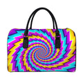 Twisted Spiral Moving Optical Illusion Leather Duffel Bag