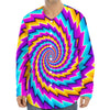 Twisted Spiral Moving Optical Illusion Long Sleeve Baseball Jersey