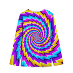 Twisted Spiral Moving Optical Illusion Long Sleeve Short Coat