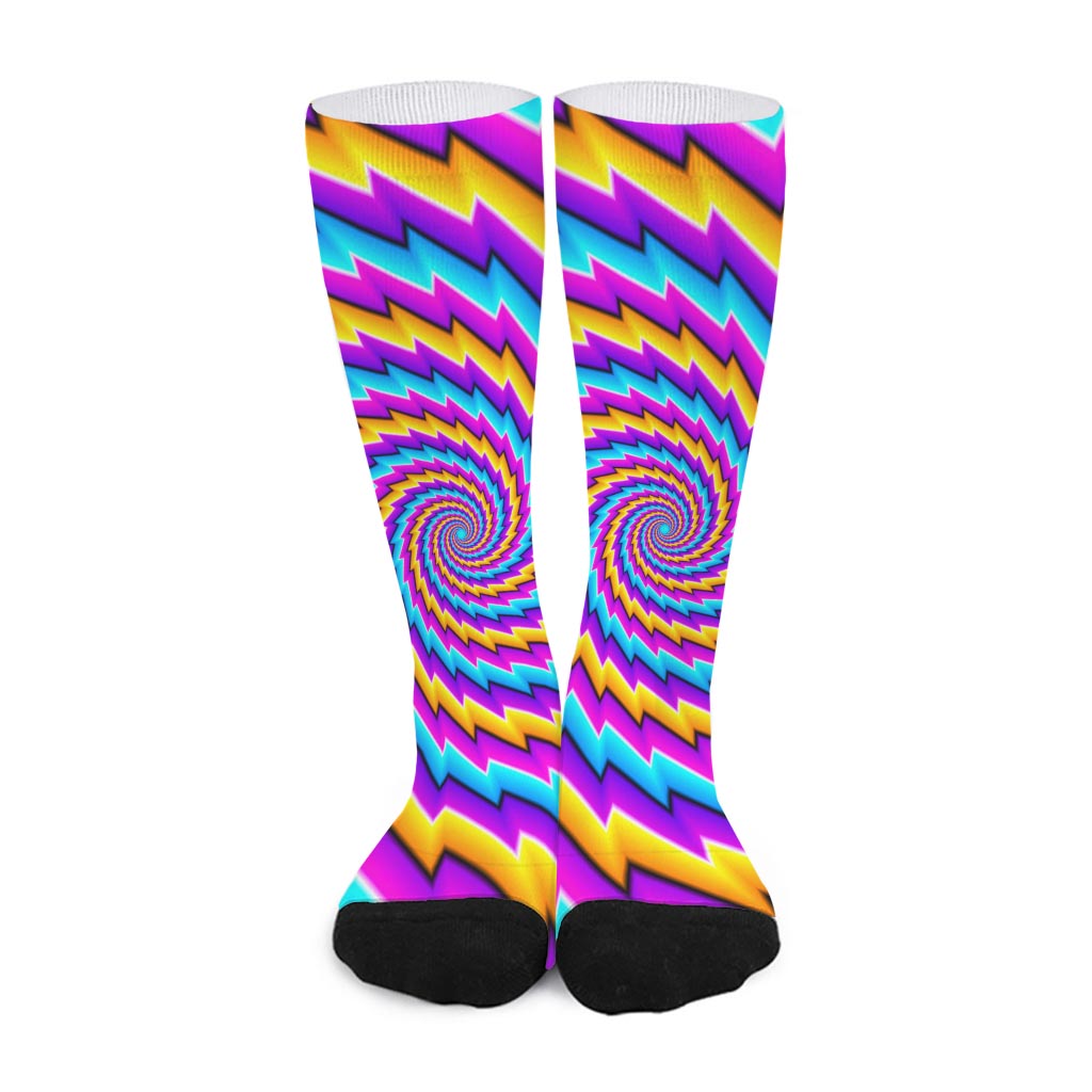 Twisted Spiral Moving Optical Illusion Long Socks