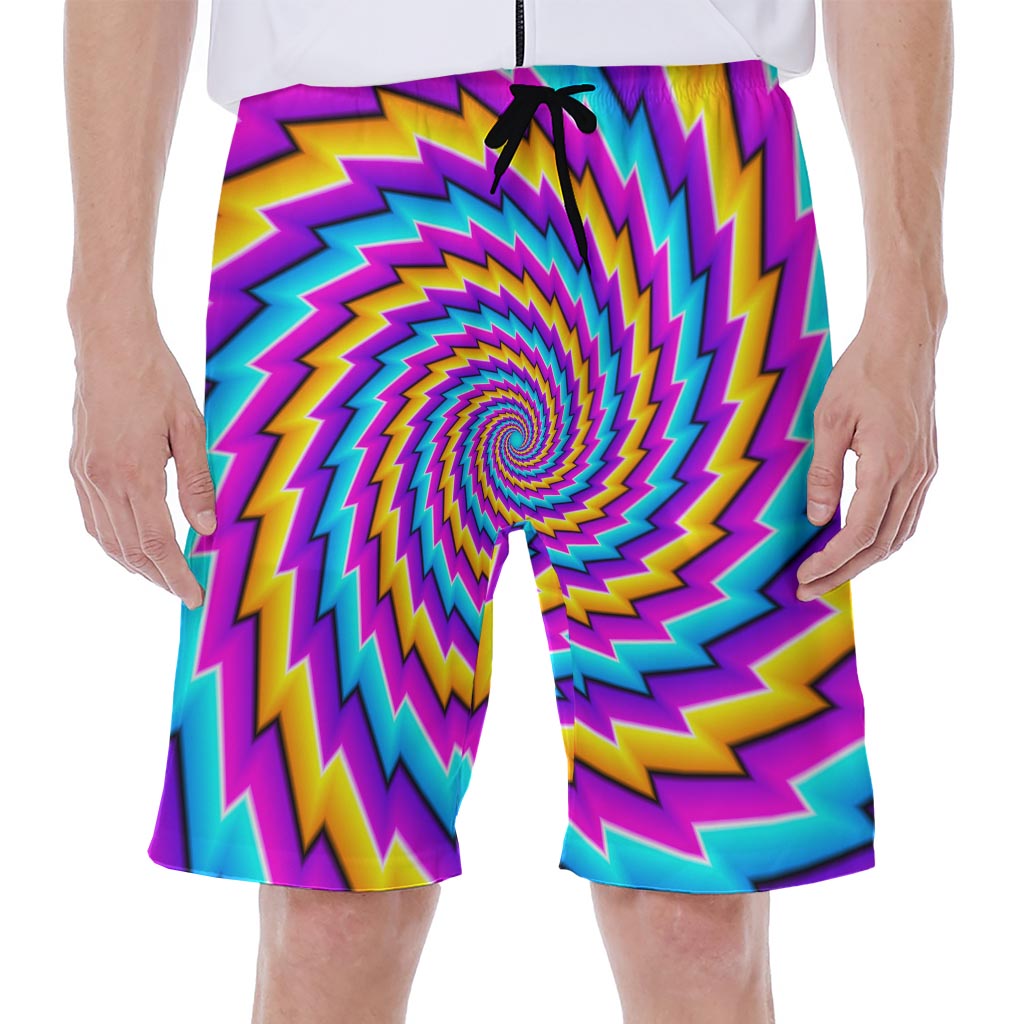 Twisted Spiral Moving Optical Illusion Men's Beach Shorts