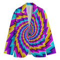 Twisted Spiral Moving Optical Illusion Men's Blazer